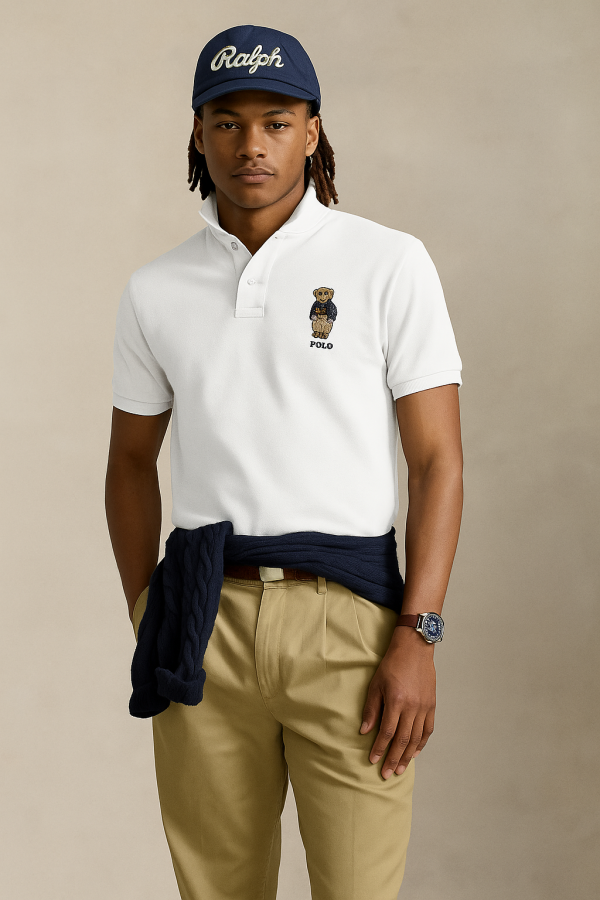 Polo Ralplauren Bear Polo Tişört Beyaz