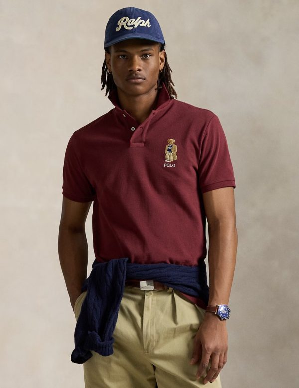 Polo Ralplauren Bear Polo Tişört Kırmızı